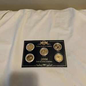 24 kt Gold Plated 2004 State Quarter Collection Set